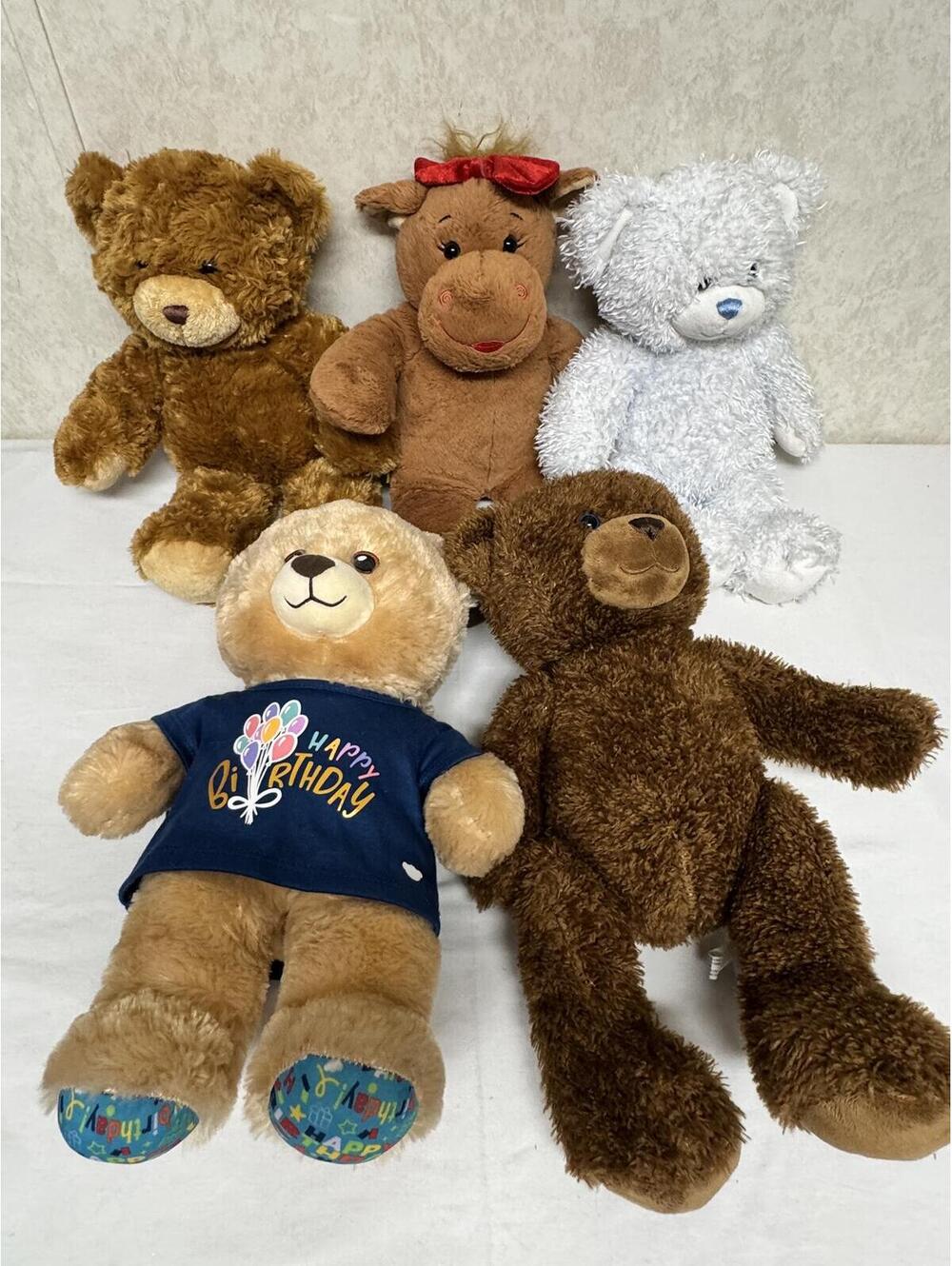 Build-A-Bear Workshop Stuffed Animal Plush Lot - Set of 5